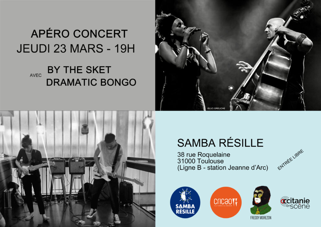 ANNULÉ_Jeudi 23 mars / 19h – Apéro/concert avec By The Sket et Dramatic Bongo